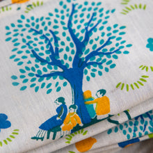 Scholar Pouch with Mid-Century Cotton Print: Eddie
