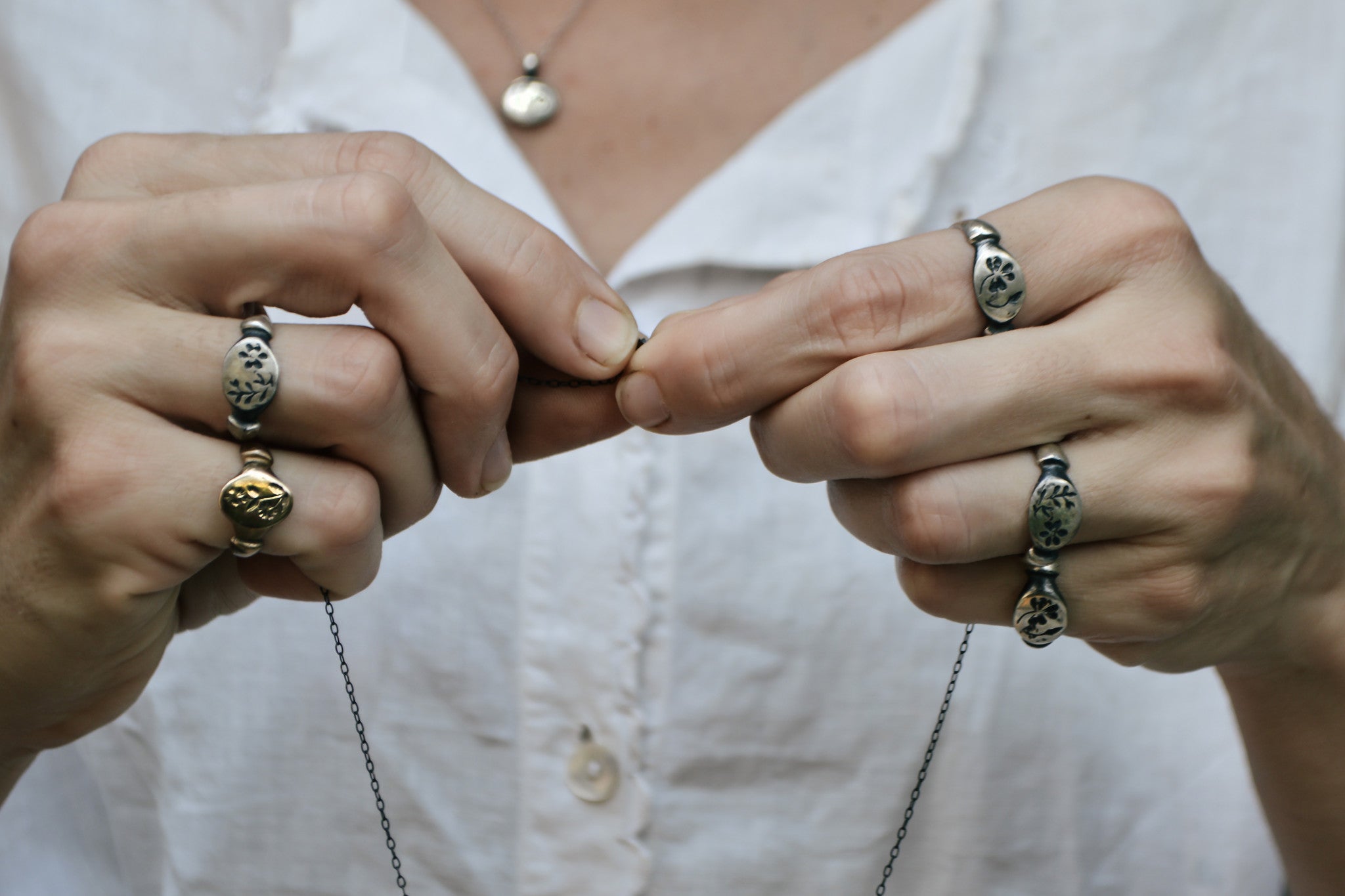 Wood Sorrel Botanical Necklace