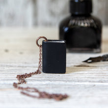 The Jackson Book Necklace (black)