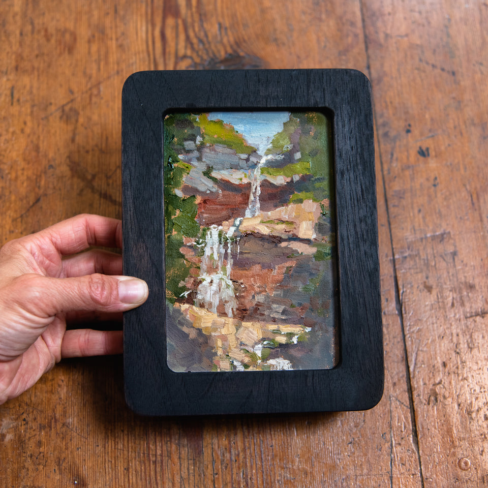 Framed Original Plein Air Painting by Walter Kent: Kaaterskill Falls, 2022